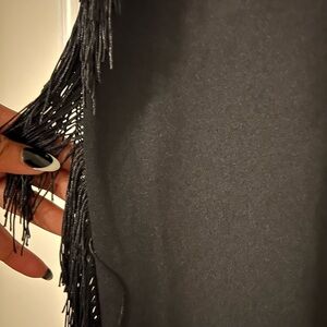 SHEIN Black Fringe Skinny Pants